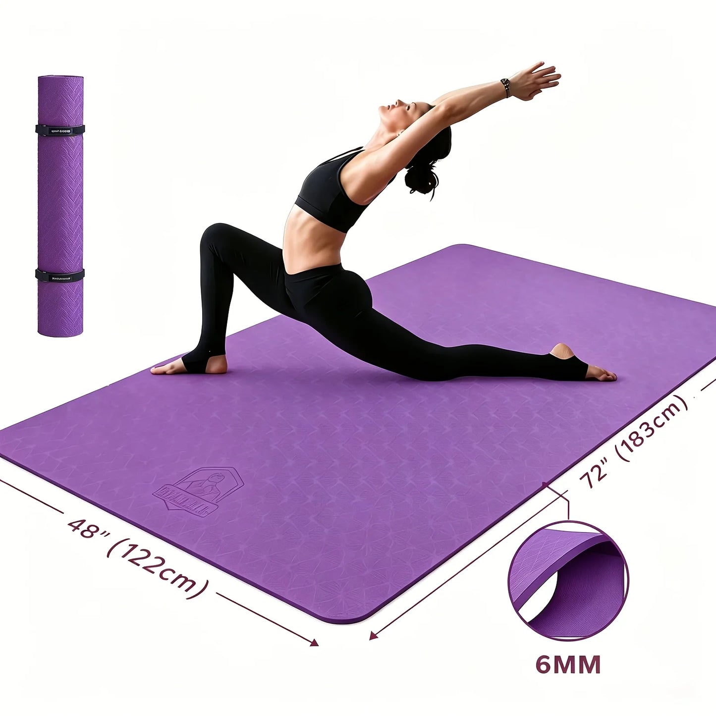 Hapbear Extra Large Non Slip TPE Yoga And Fitness Mat