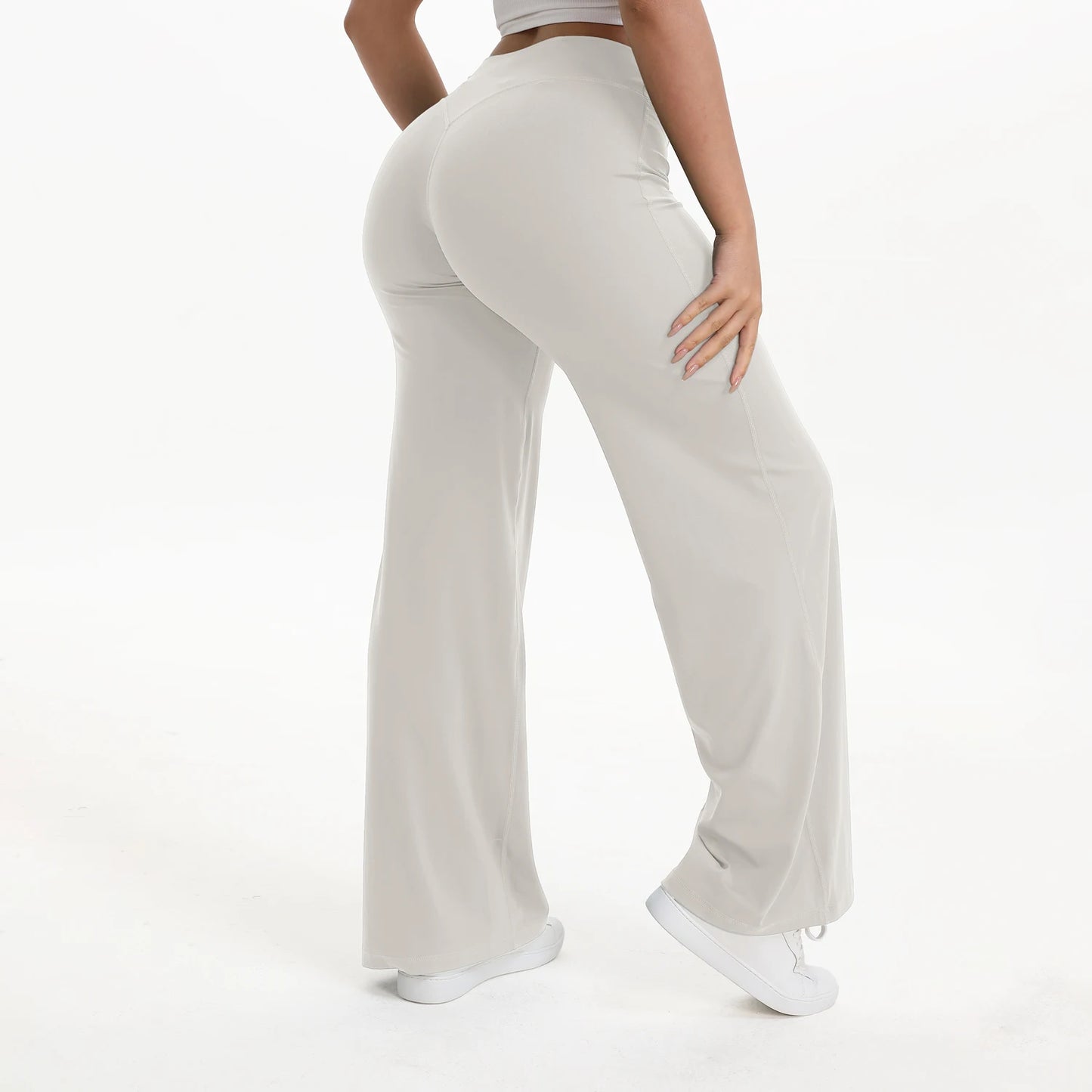 NCLAGEN SoftMotion Yoga Pants Women Mid Waist Straight Leg Bottoms