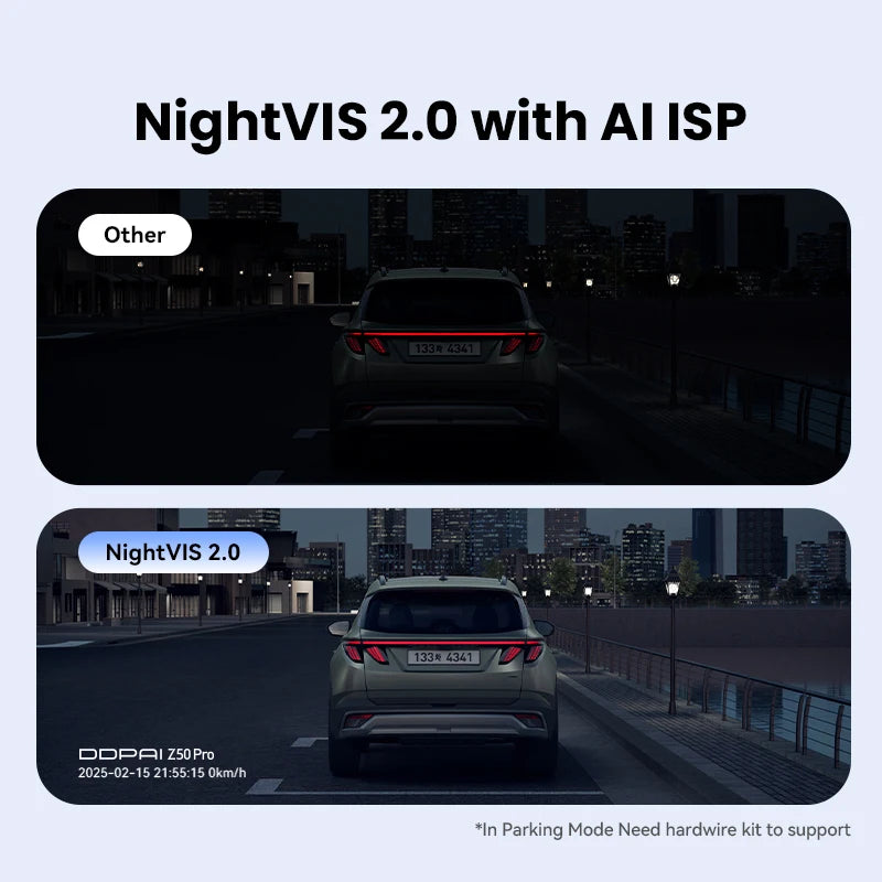 Ddpai Z50Pro Dash Camera 4K Front And Rear GPS Navigation