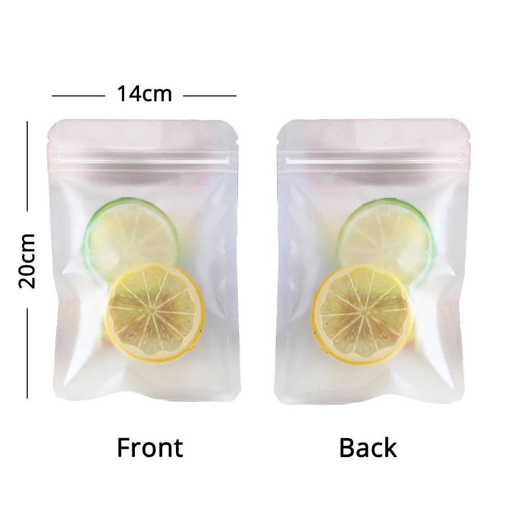 VoluPack Frosted Ziplock Mylar Storage Bags With Tear Notch
