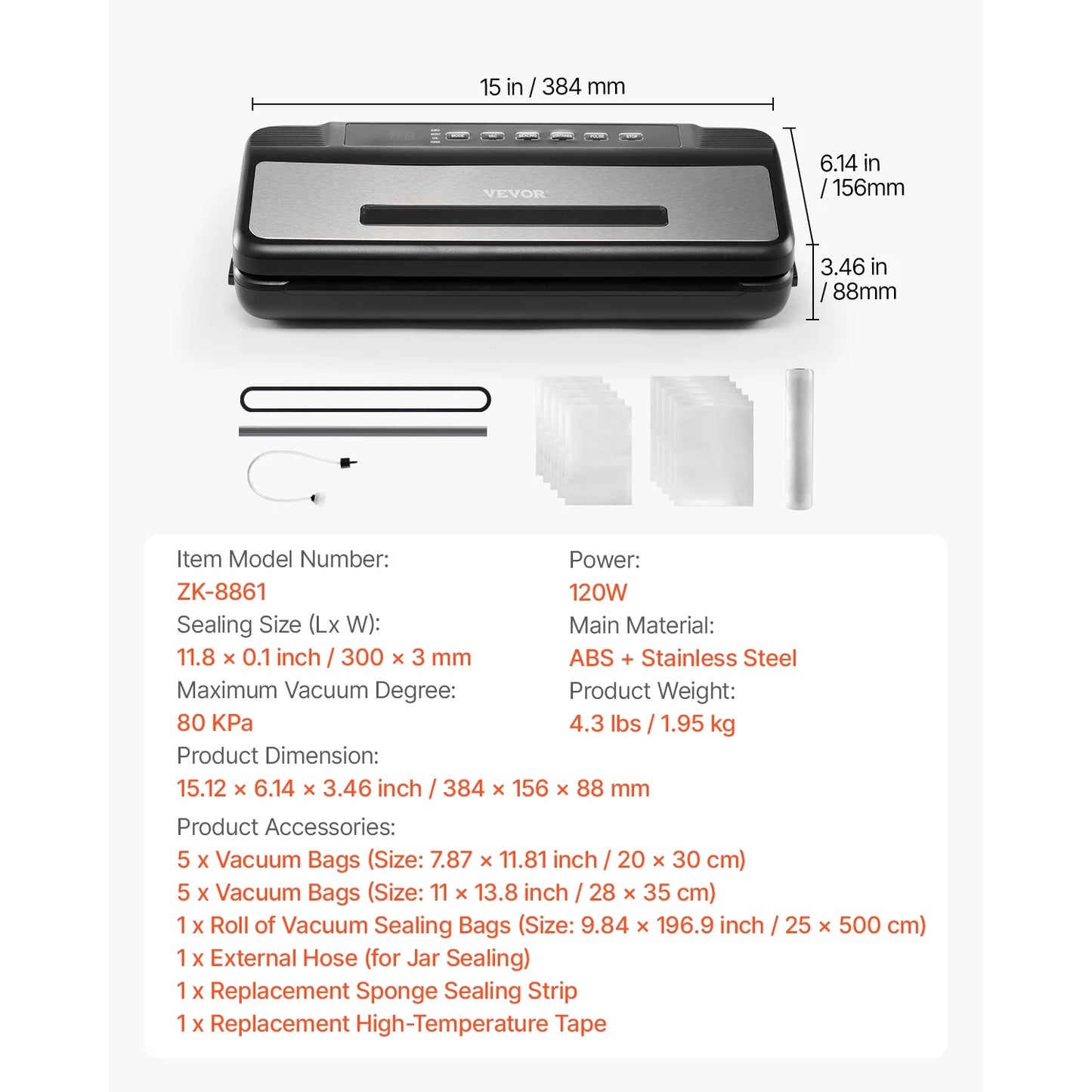SucceBuy Electric Vacuum Sealer Machine For Kitchen Food Preservation