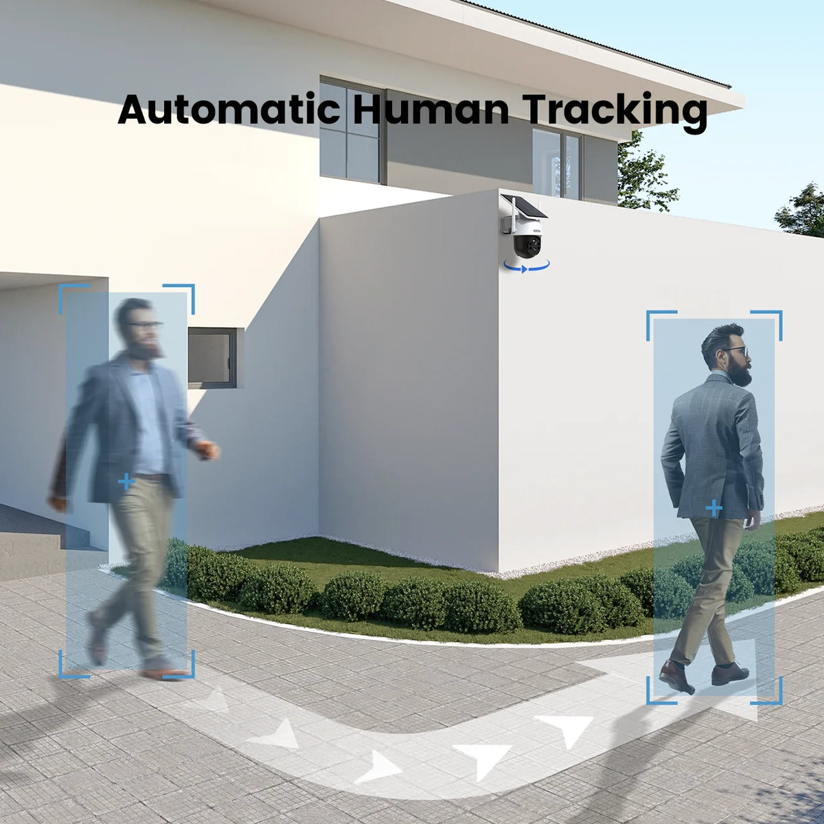Dekco 3Mp Solar Wifi Security Camera With Ptz Tracking Support