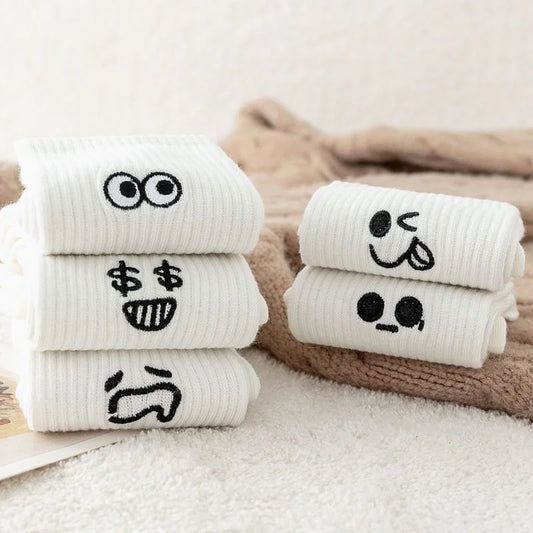 Women's Cartoon Cotton Socks Casual Mid Tube Breathable Design