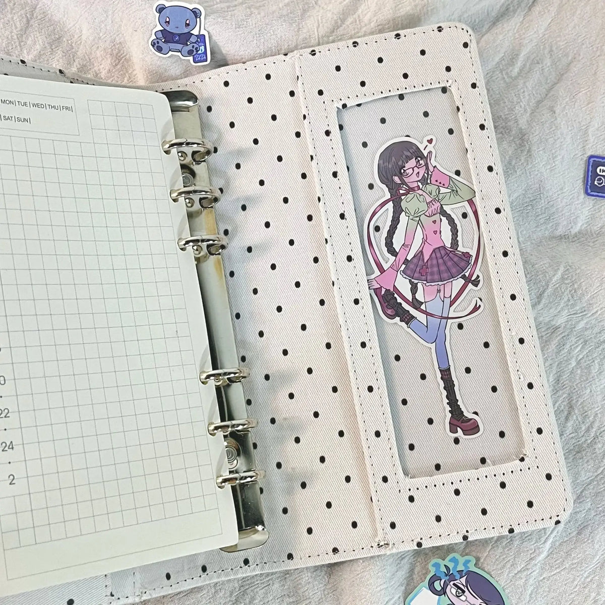 Refillable Loose Leaf Journal Planner With Durable PU Cover