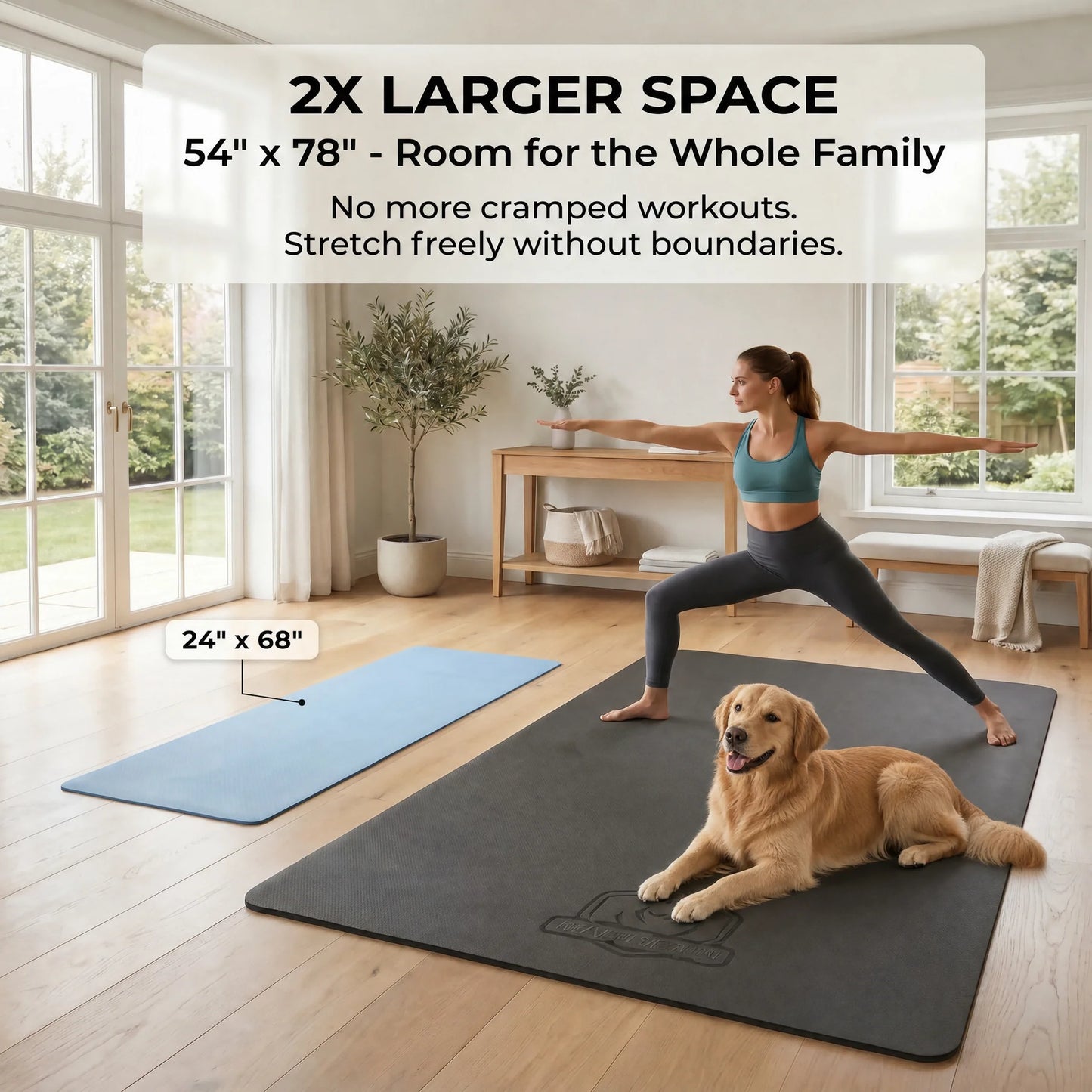 Hapbear Tpe Double Sided Non Slip Yoga Fitness Exercise Mat