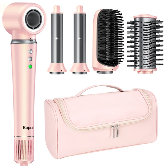 Bopcal 5 In 1 Hair Dryer Hot Air Comb Set With Anion Technology And Temperature Control