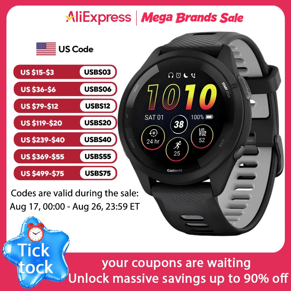 Garmin Forerunner 265 Outdoor GPS Smartwatch With Health And Navigation