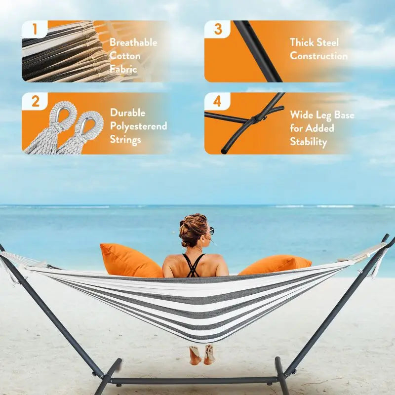Gyroor Adjustable Stand Hammock With Storage Bag