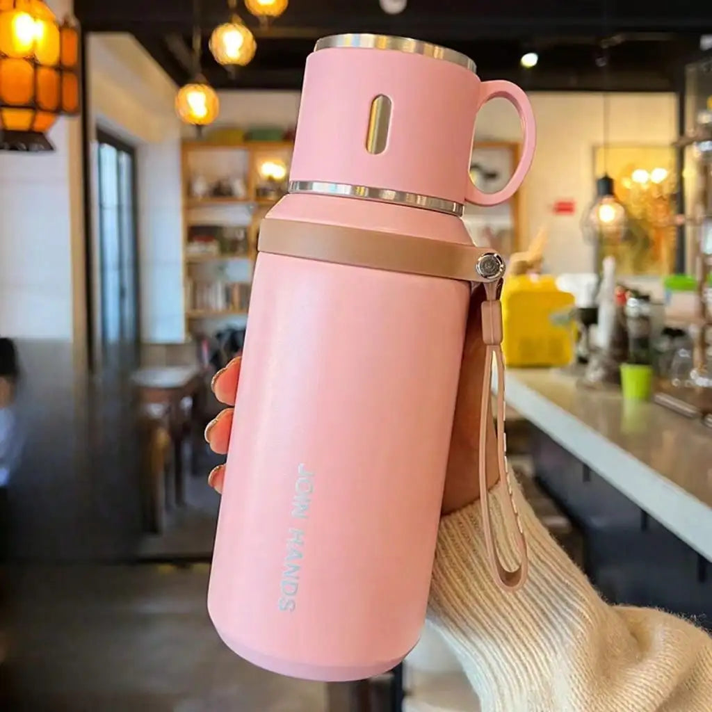 304 Stainless Steel Vacuum Insulated Water Bottle With Cup Lid