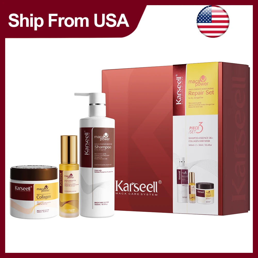 Karseell Collagen Hair Mask And Argan Oil Shampoo Set