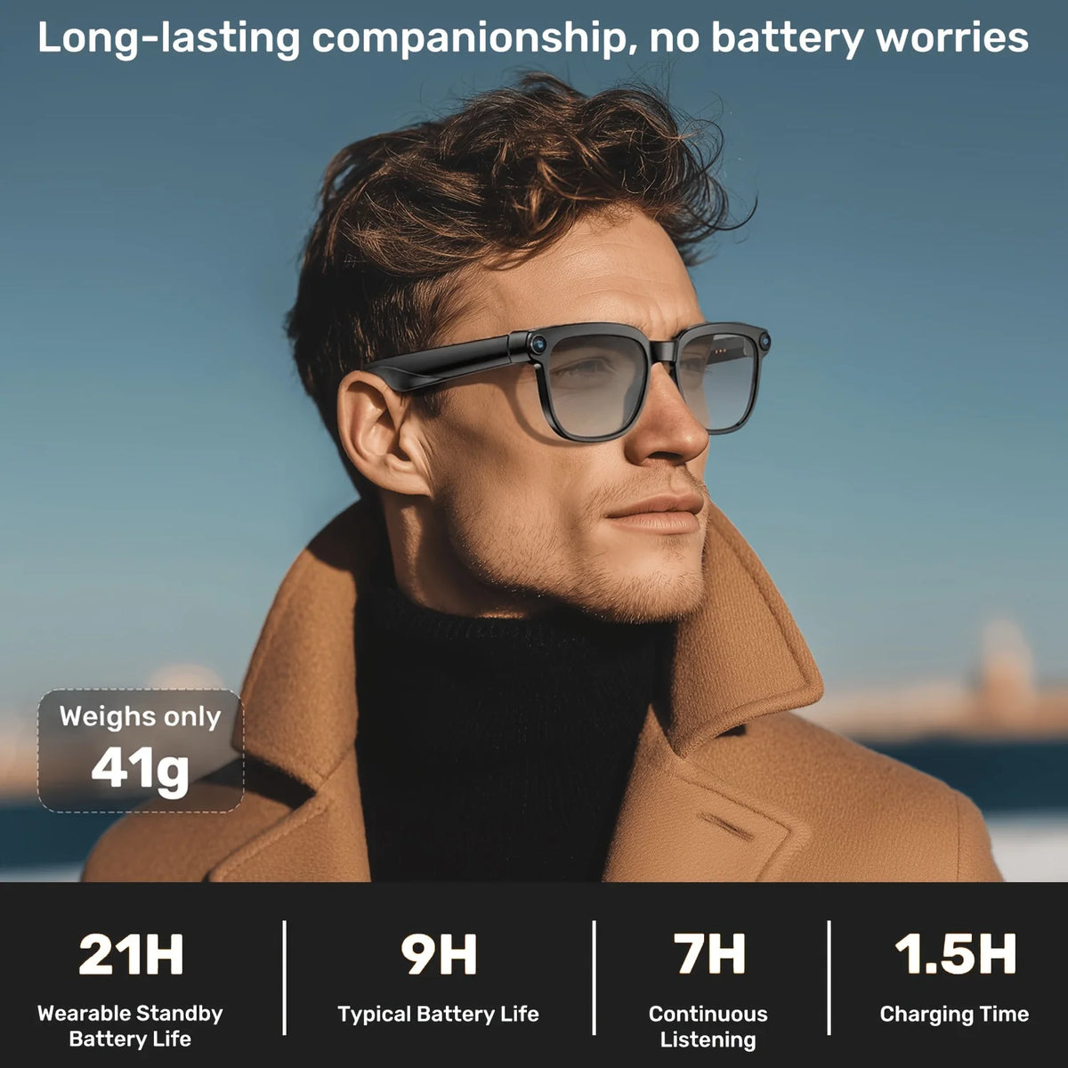 Smart Camera Glasses With 8MP Recorder Bluetooth And AI Translation
