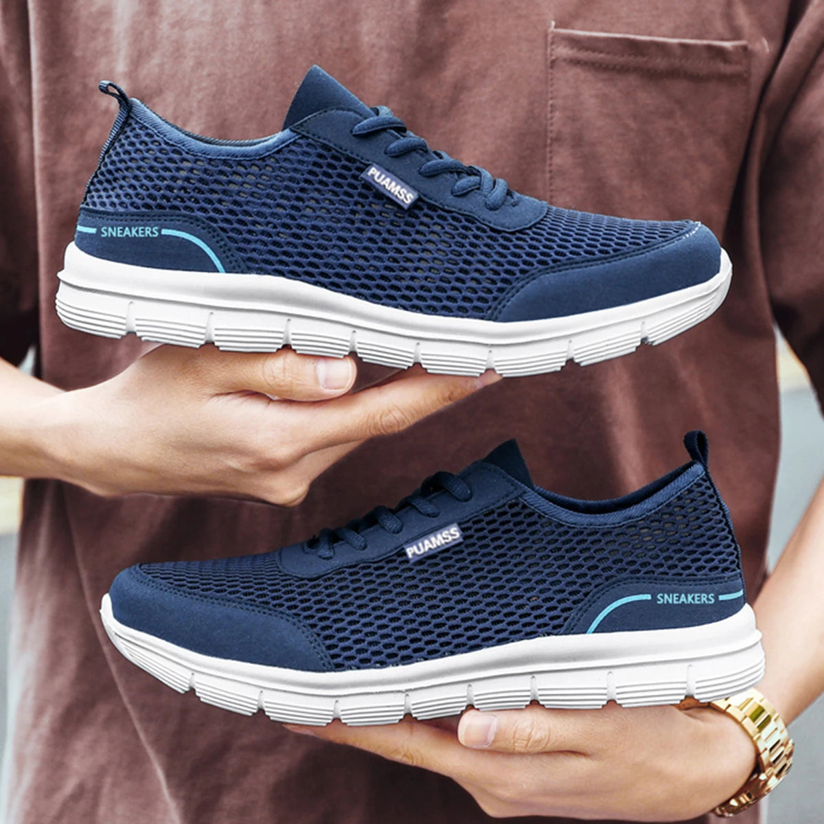 Mens Lightweight Mesh Running Shoes for Casual Outdoor Sports