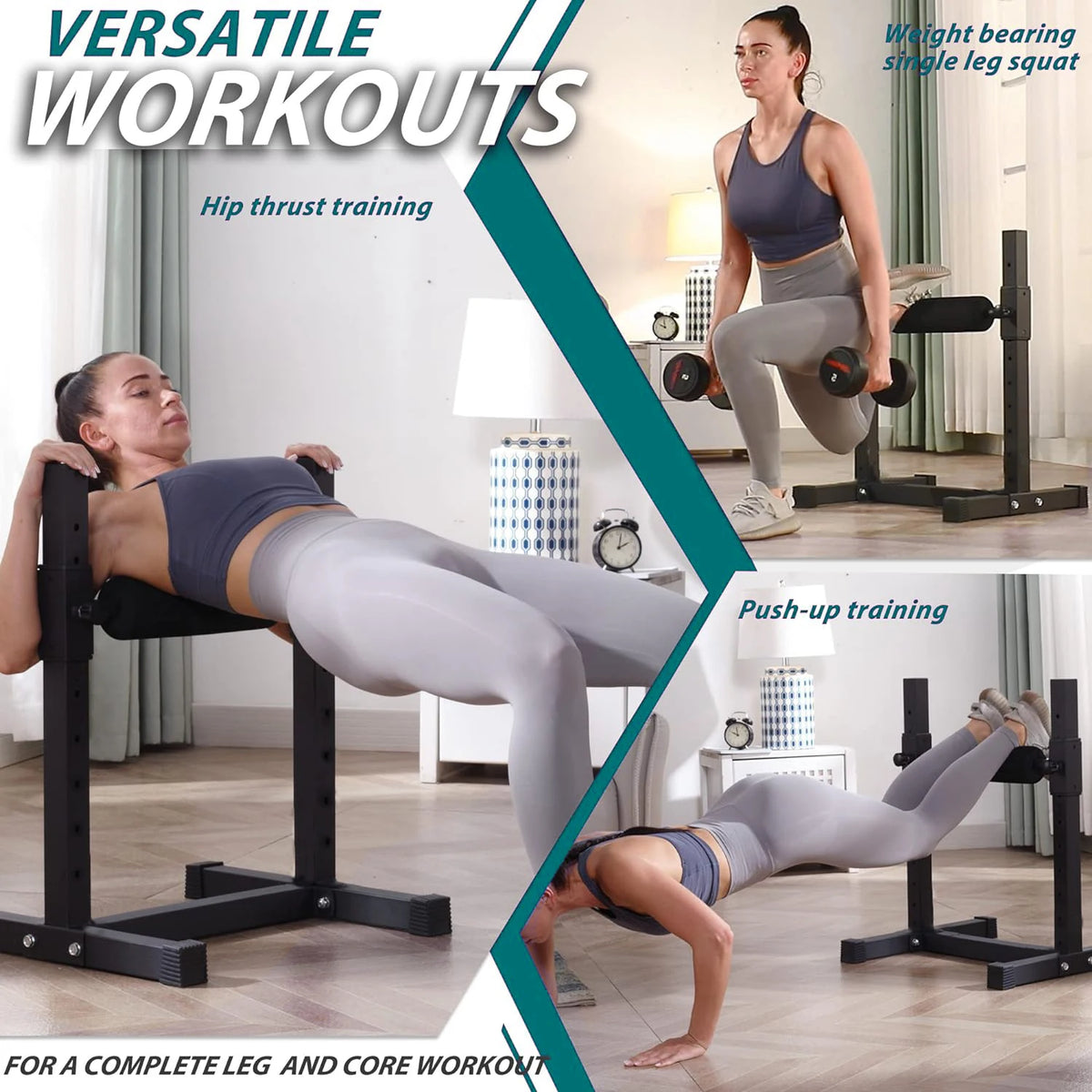 Marsafit Adjustable Leg Squat Stand For Bulgarian Split Squats
