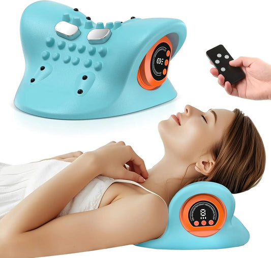 Rechargeable Portable Neck Massager Pillow 3in1 Shiatsu Heat Vibration