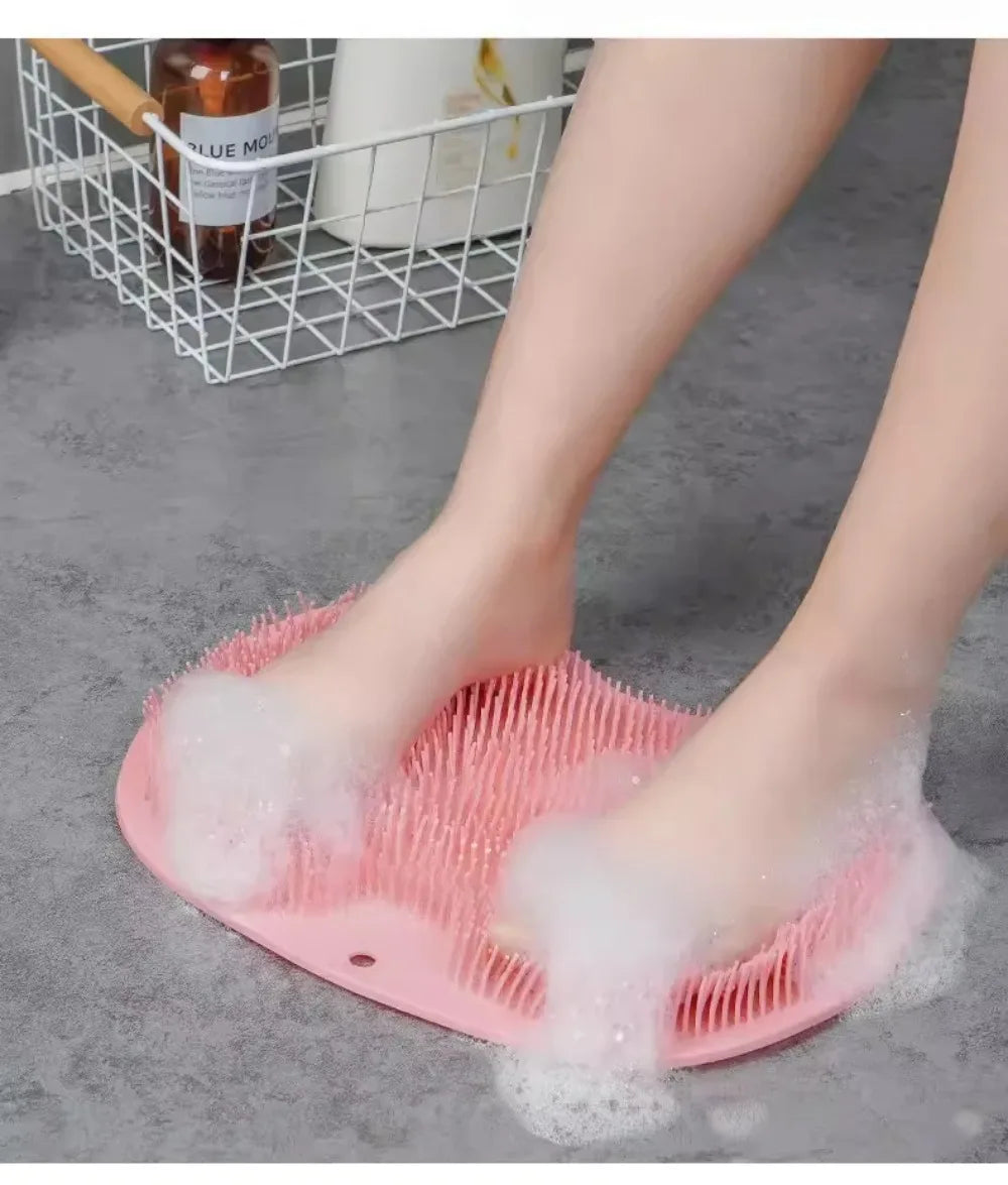 Shower Foot Scrubber Pad With Suction Cups For Exfoliation