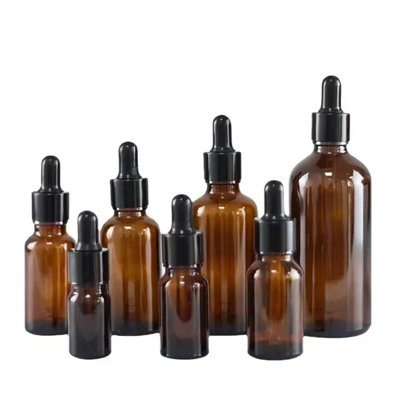 Refillable Glass Dropper Bottles Set for Essential Oils with Funnel