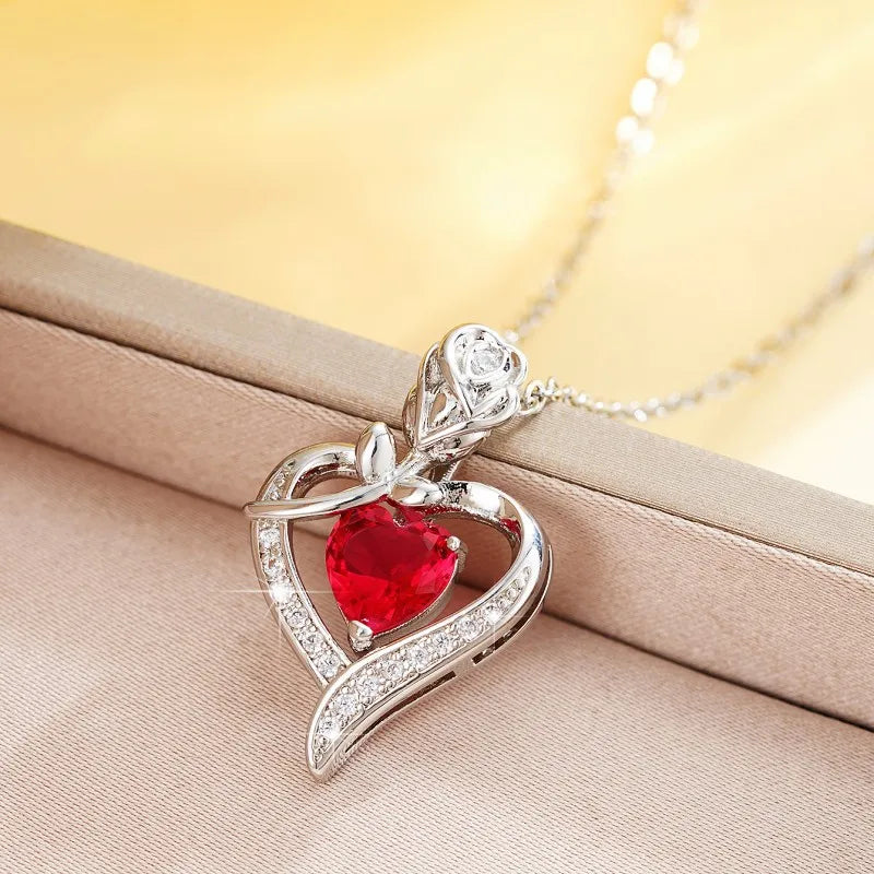 Zhixun Zinc Alloy Heart Shaped Pendant Necklace With Mood Tracker