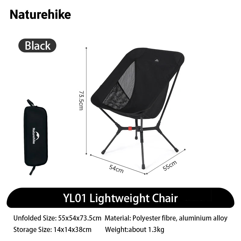 Naturehike Ultralight Aluminum Alloy Folding Camping Chair 200kg