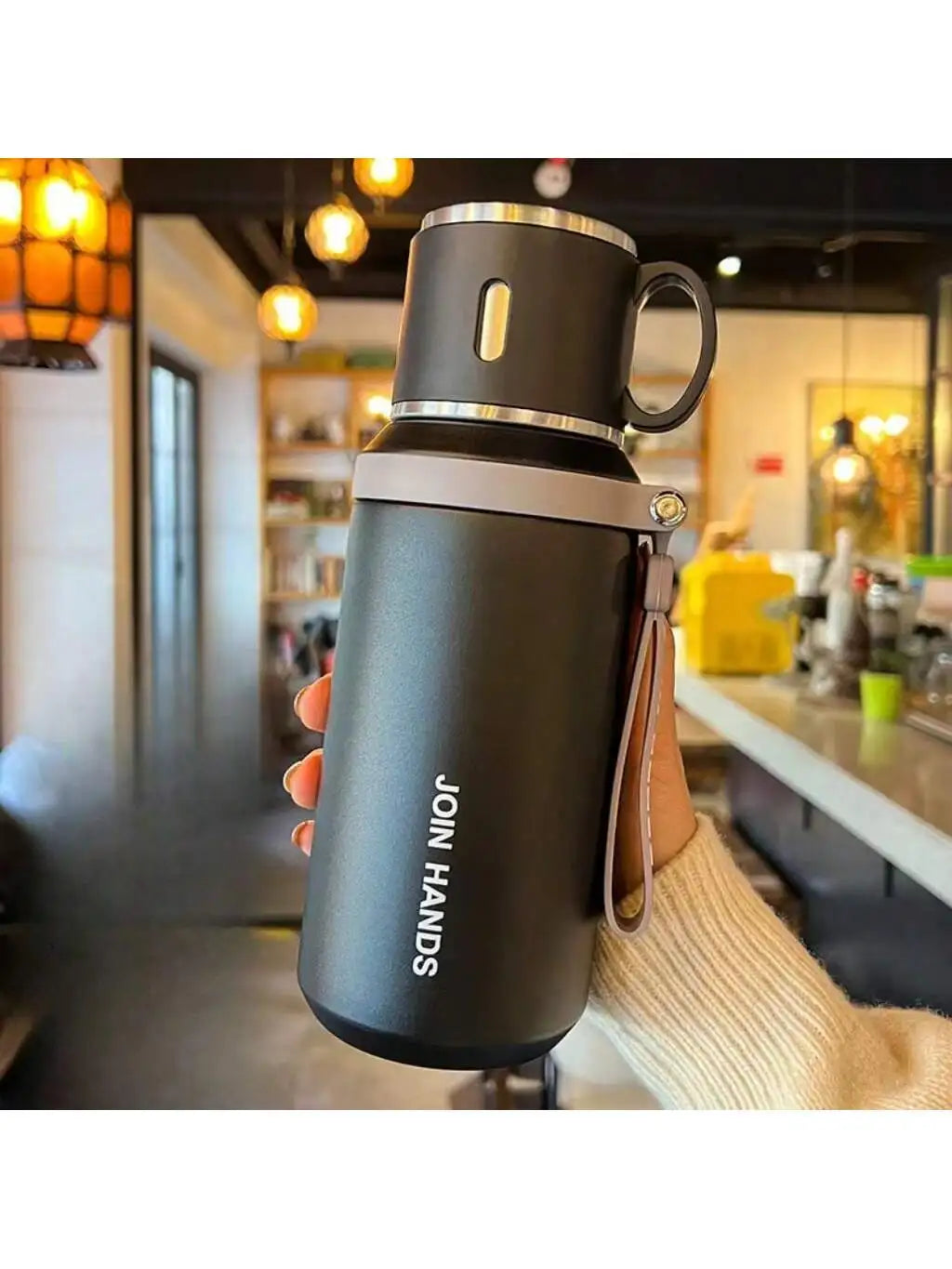304 Stainless Steel Vacuum Insulated Water Bottle With Cup Lid
