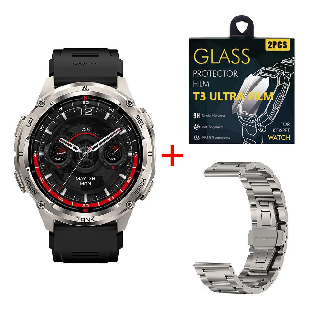 KOSPET Tank T3 Ultra 2 GPS Smartwatch Altimeter Barometer AMOLED