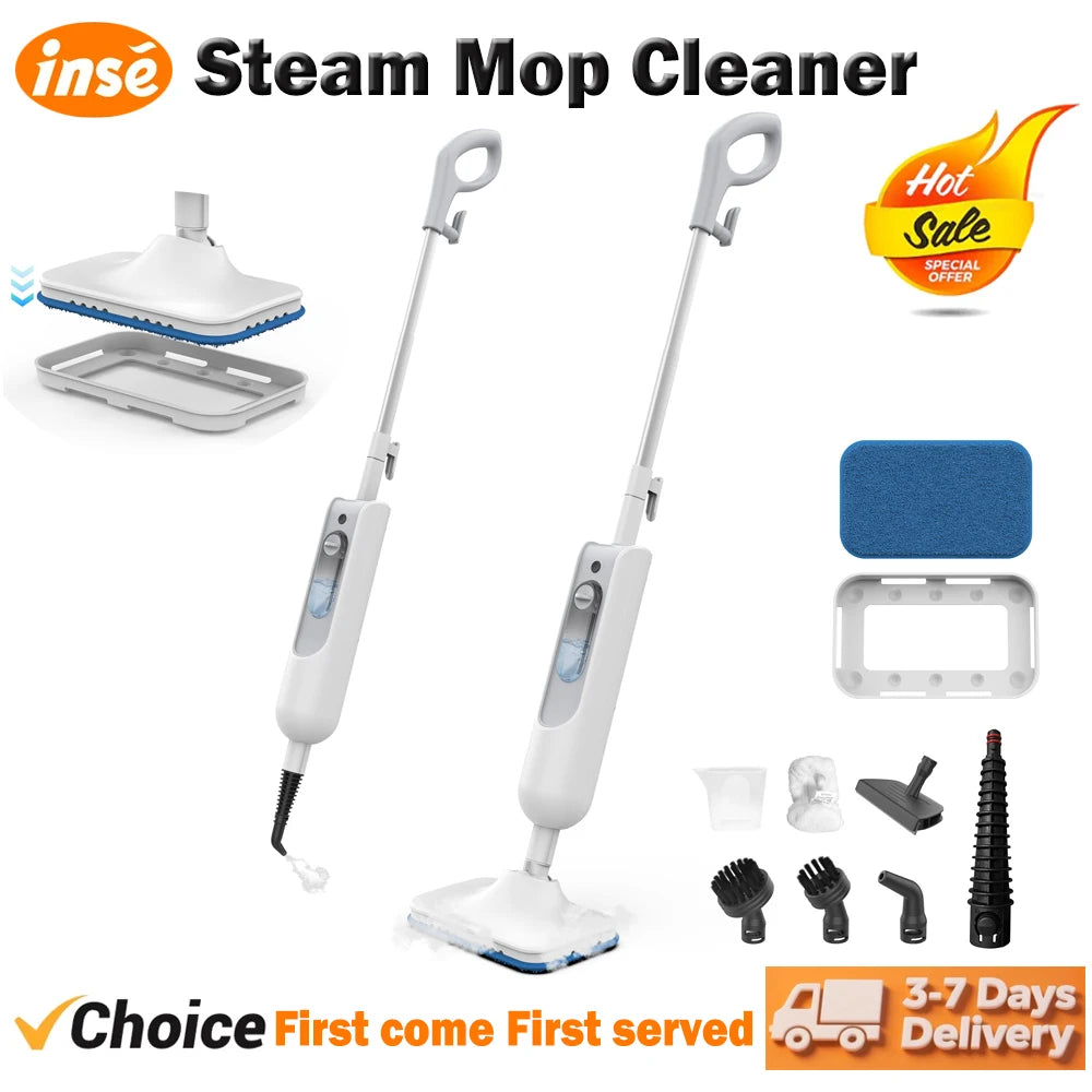 Inse Powerful 6in1 Steam Mop For Hardwood And Tile Floors