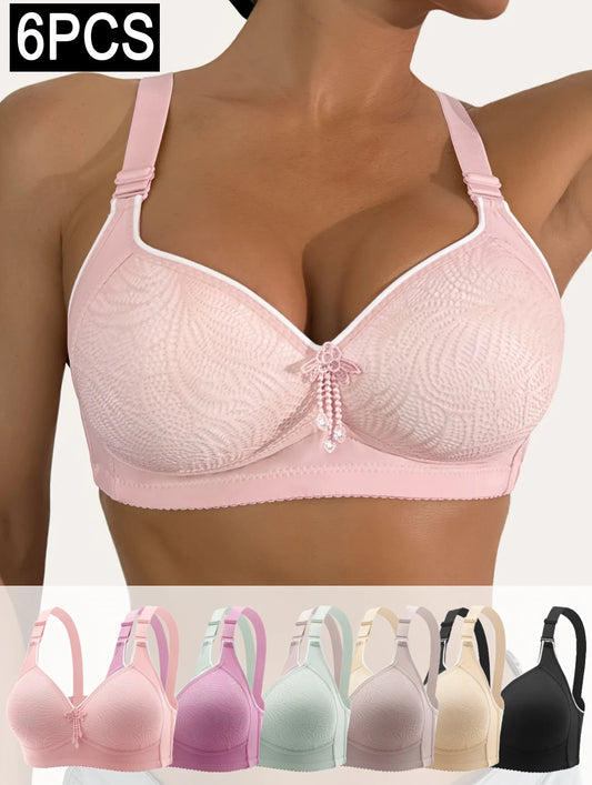 Seamless Tassel Decor Wireless Bra With Adjustable Straps