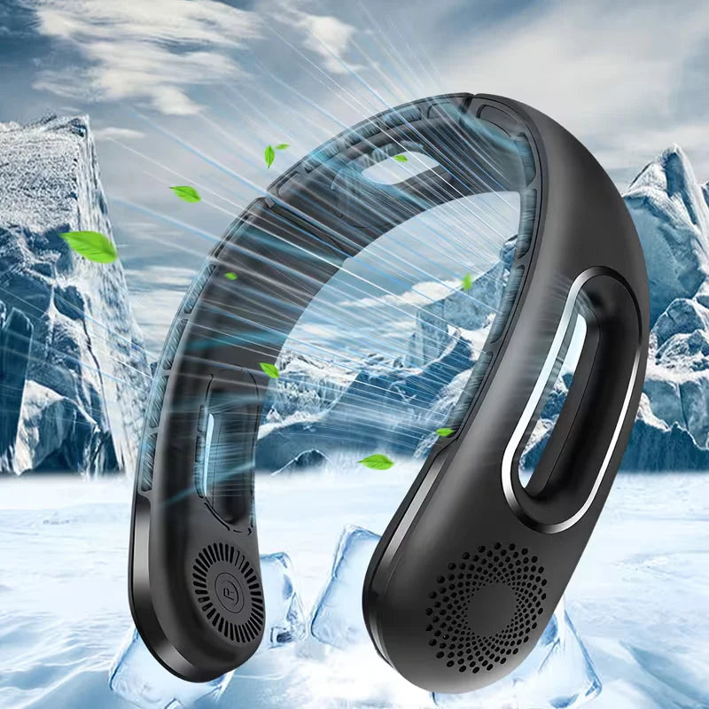 Portable Bladeless Neck Fan With Touch Control And Long Battery