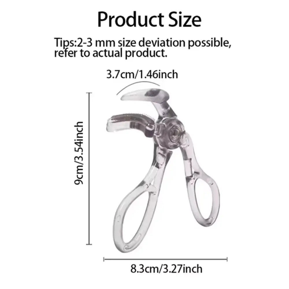 Dual-Type Eyelash Curler With Comb For Wide And Partial Clips