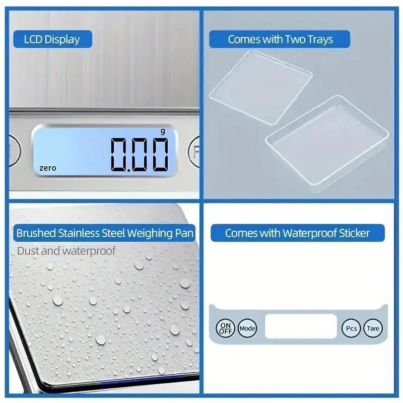 Portable Mini Pocket Digital Scale 3000g 0.1g High Precision Lcd Display