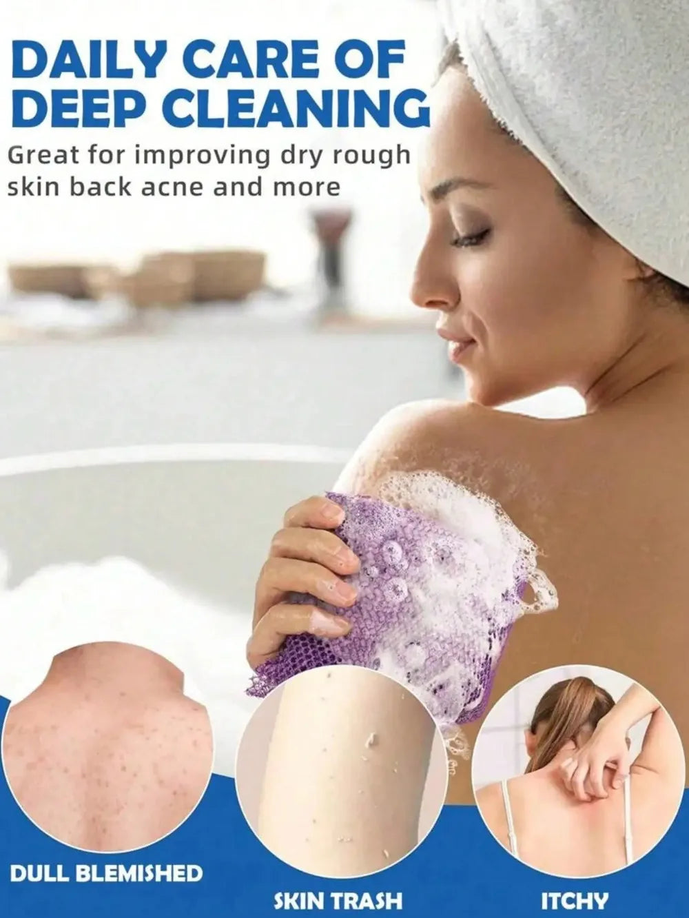African Net Loofah Exfoliating Bath Brush Body Scrubber
