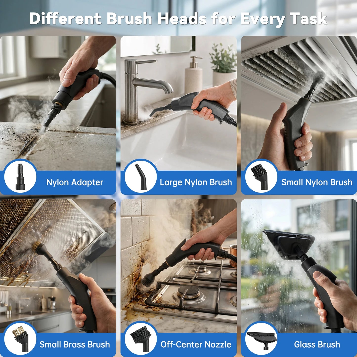 2500W High Temperature Steam Cleaner Portable Handheld Machine US Plug