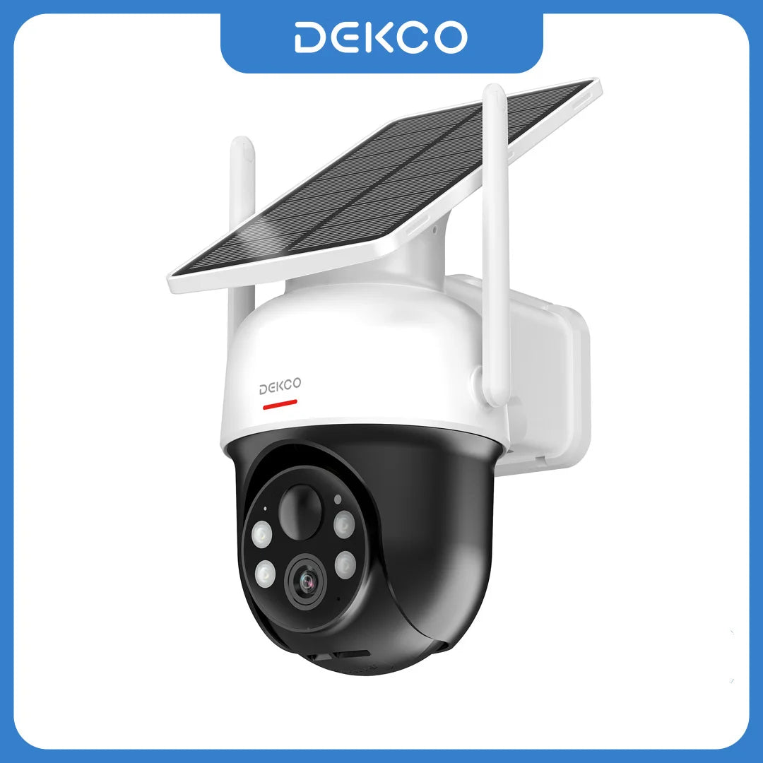 Dekco 3Mp Solar Wifi Security Camera With Ptz Tracking Support