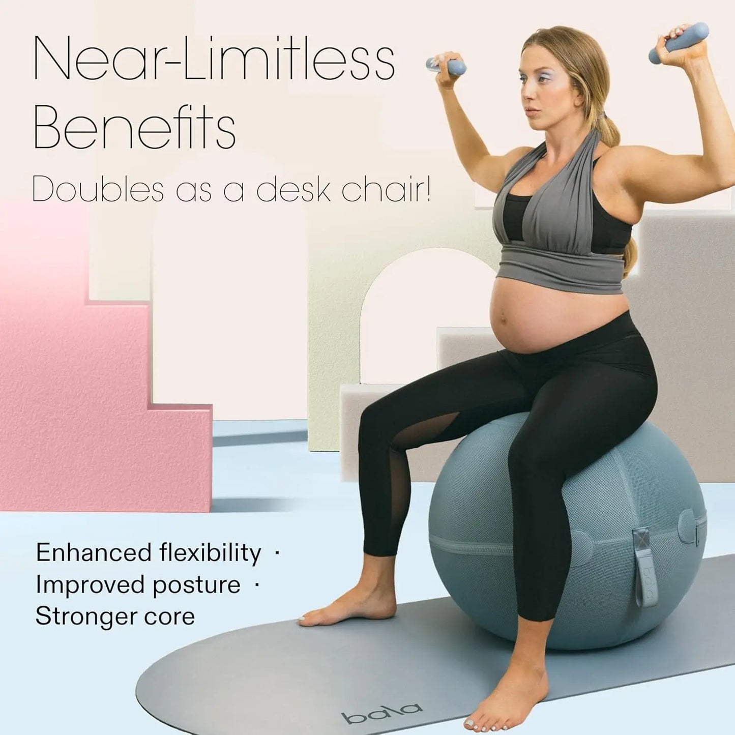 YTYIN Balance Ball Chair For Yoga Pilates And Core Fitness