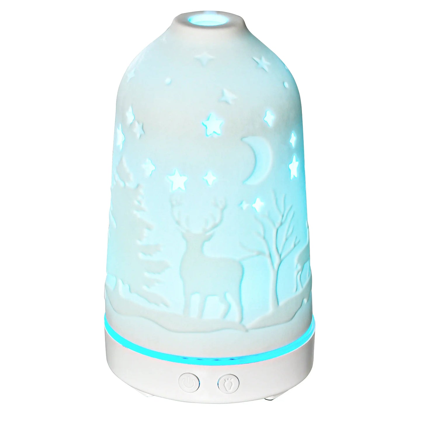 Ultrasonic Aromatherapy Diffuser Humidifier With Ceramic Cover And Timer