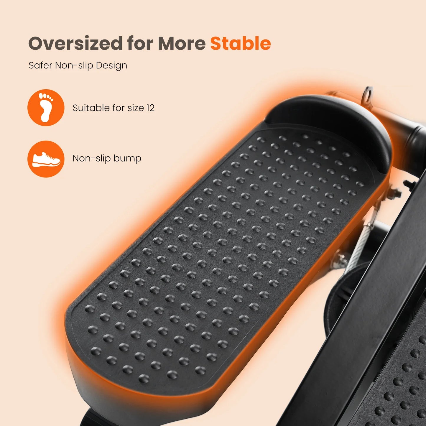 Mini Stepper With Resistance Bands 300 Lb Capacity Cardio Machine