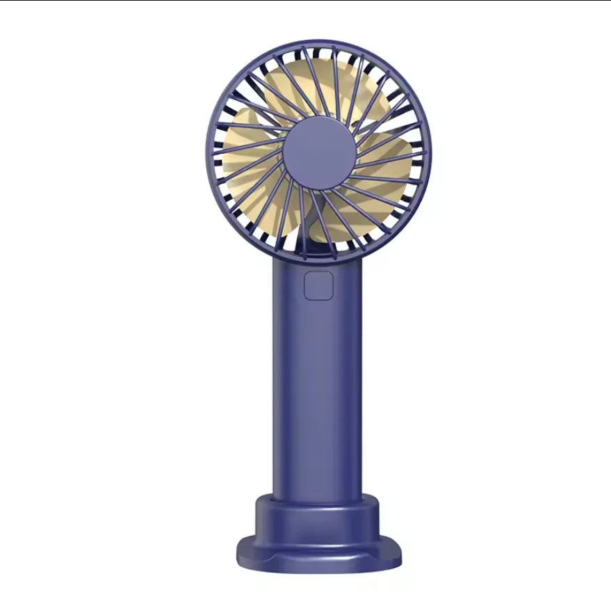 USB Mini Portable Rechargeable Handheld Fan With Integrated Phone Holder