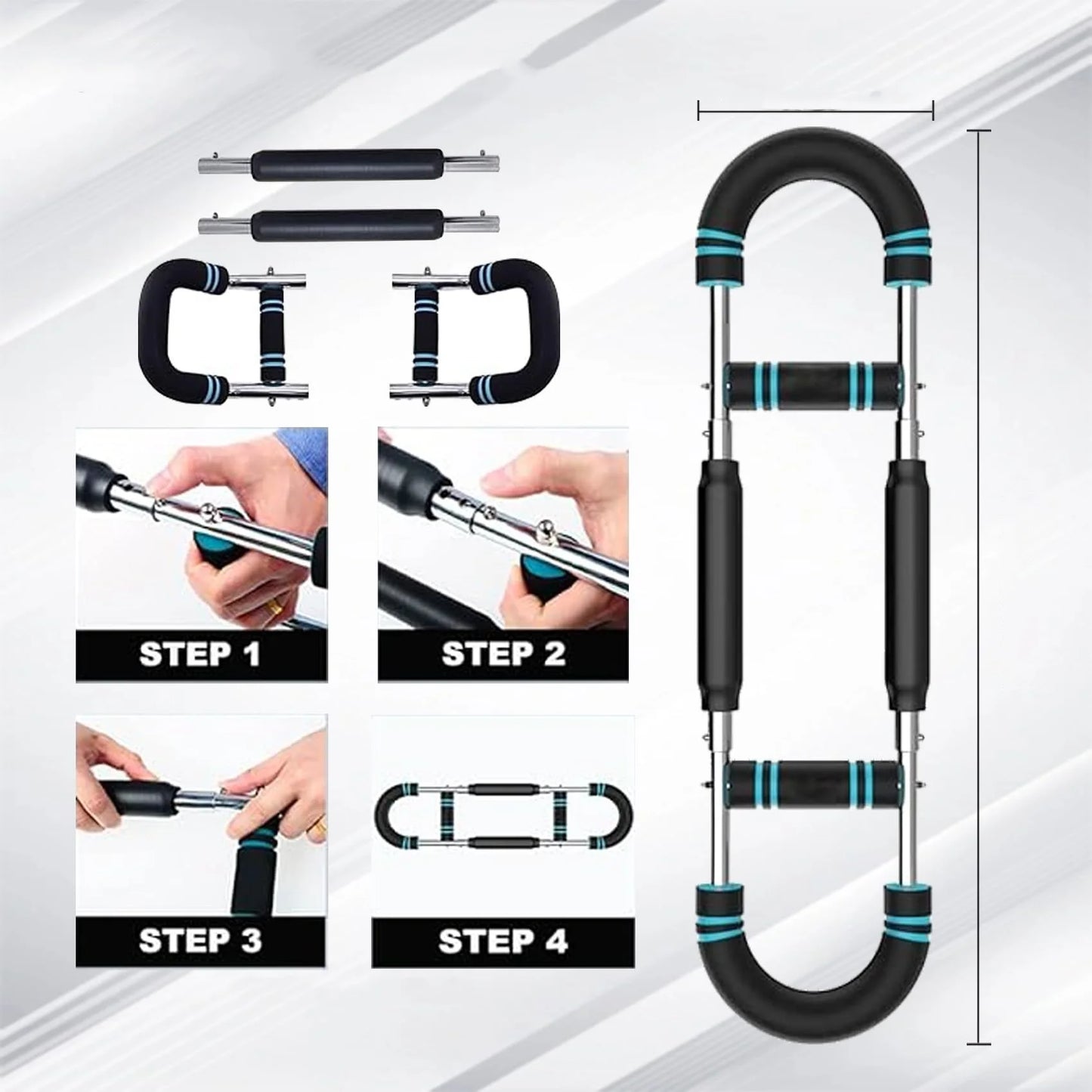 Arm Trainer With Detachable Resistance Bands Chest Expander