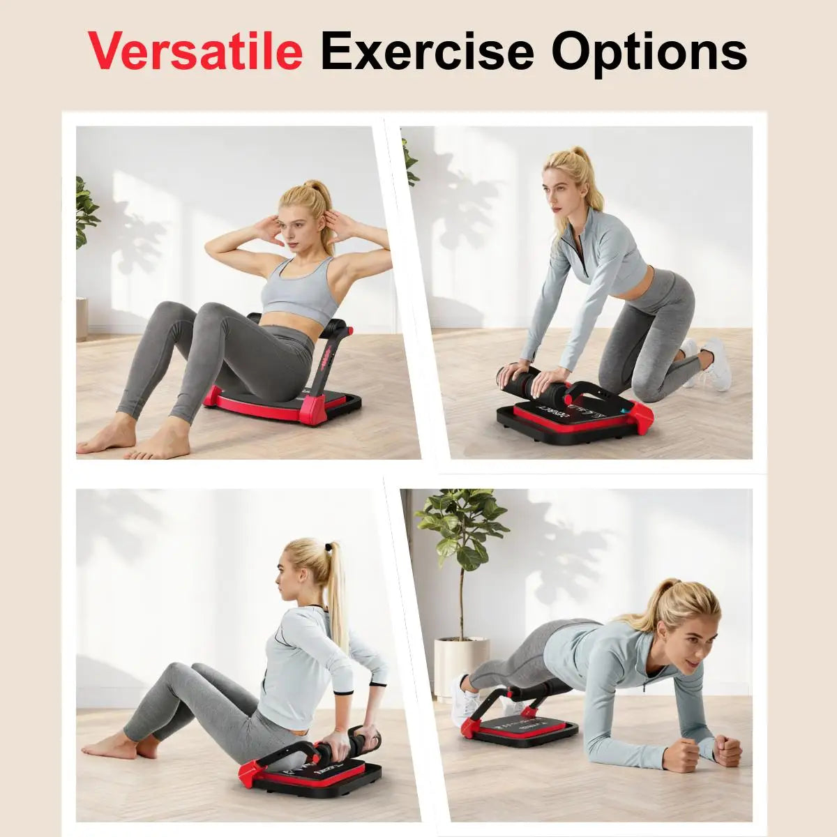 Relife Foldable Abdominal Trainer With Adjustable Resistance For Home Fitness