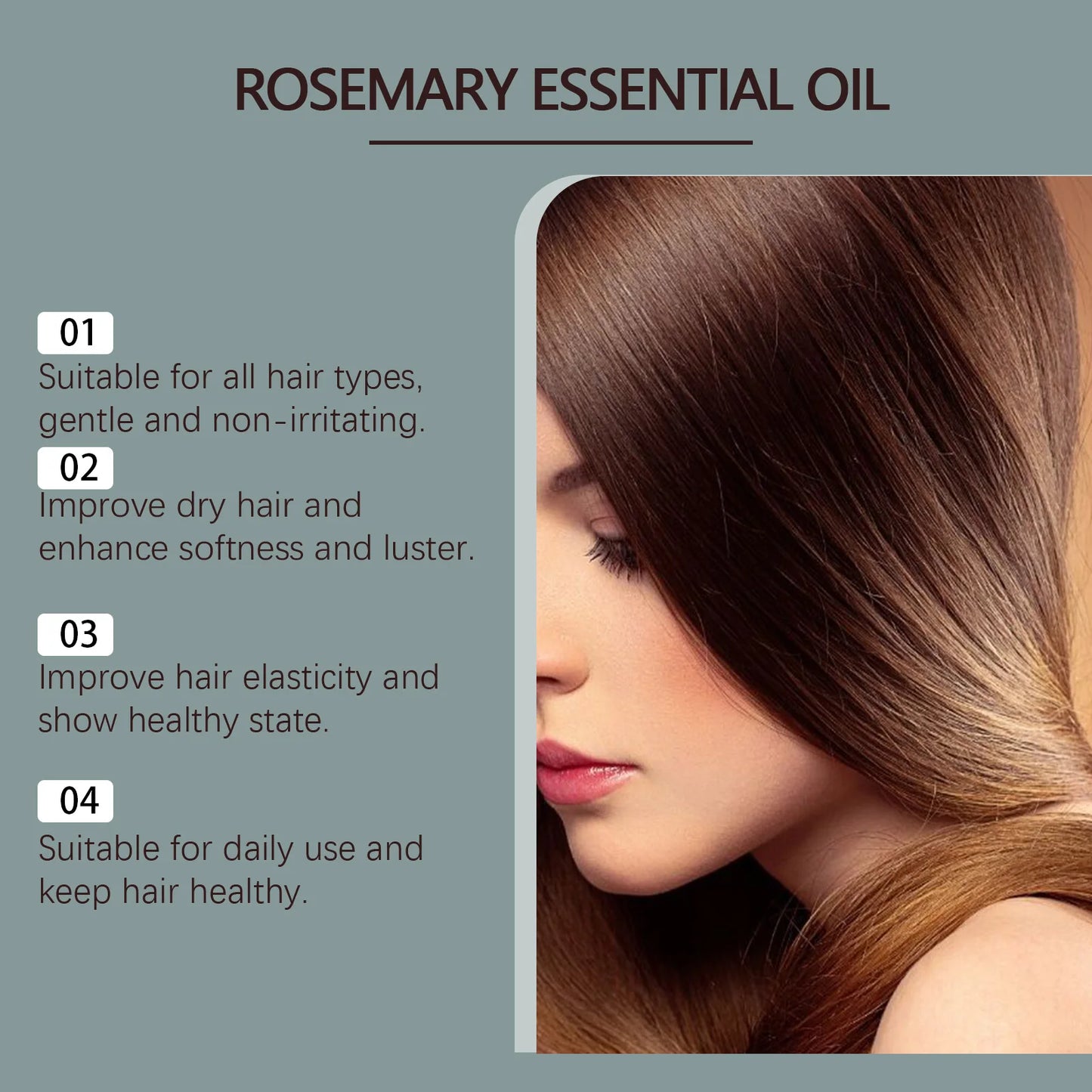 Rosemary Essential Oil Hair Serum And Scalp Treatment For Growth