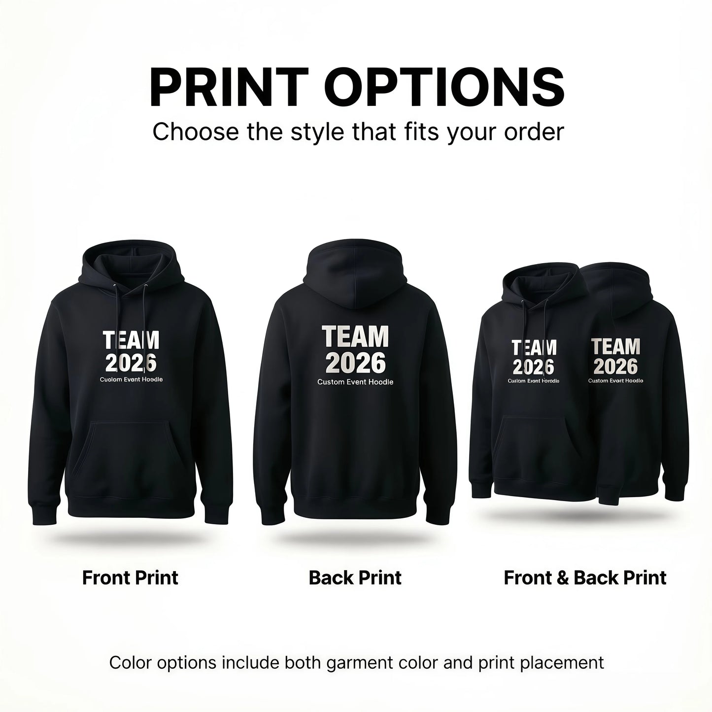 Custom Hoodie Unisex Pullover With Photo Logo Front Back Print
