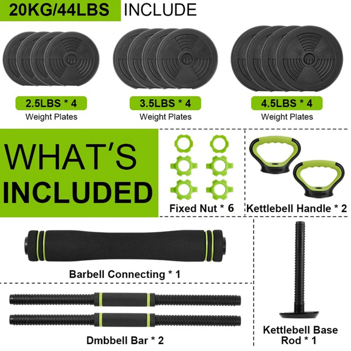 HiMISS Adjustable Dumbbell Set For Home Gym Strength Training