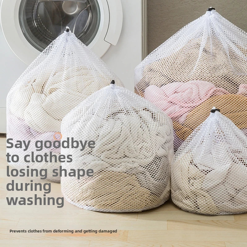 Durable Polyester Mesh Laundry Bag With Drawstring Closure
