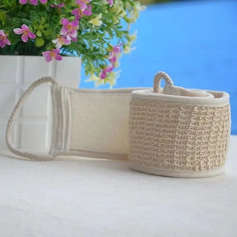 Cotton And Hemp Exfoliating Body Wash Gloves For Shower Scrubbing