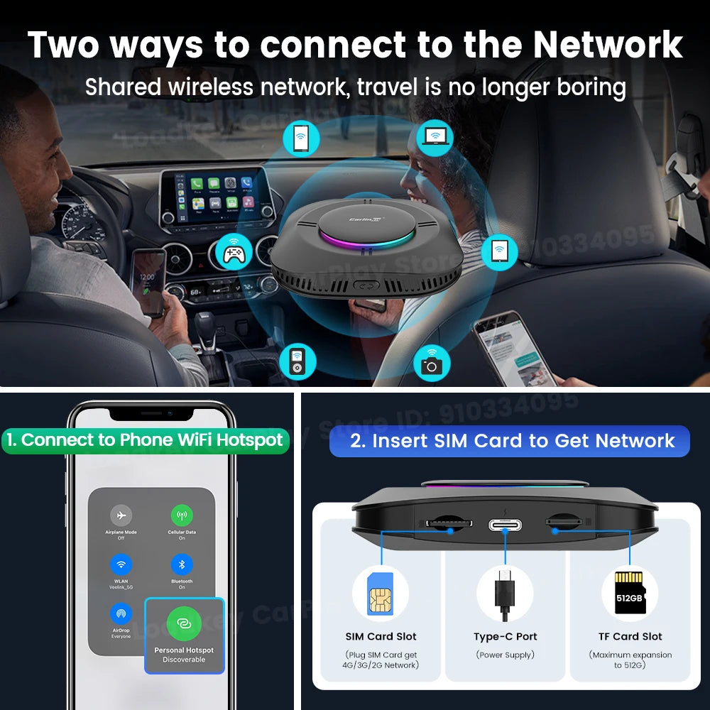 Carlinkit Wireless Apple Carplay And Android Auto Adapter