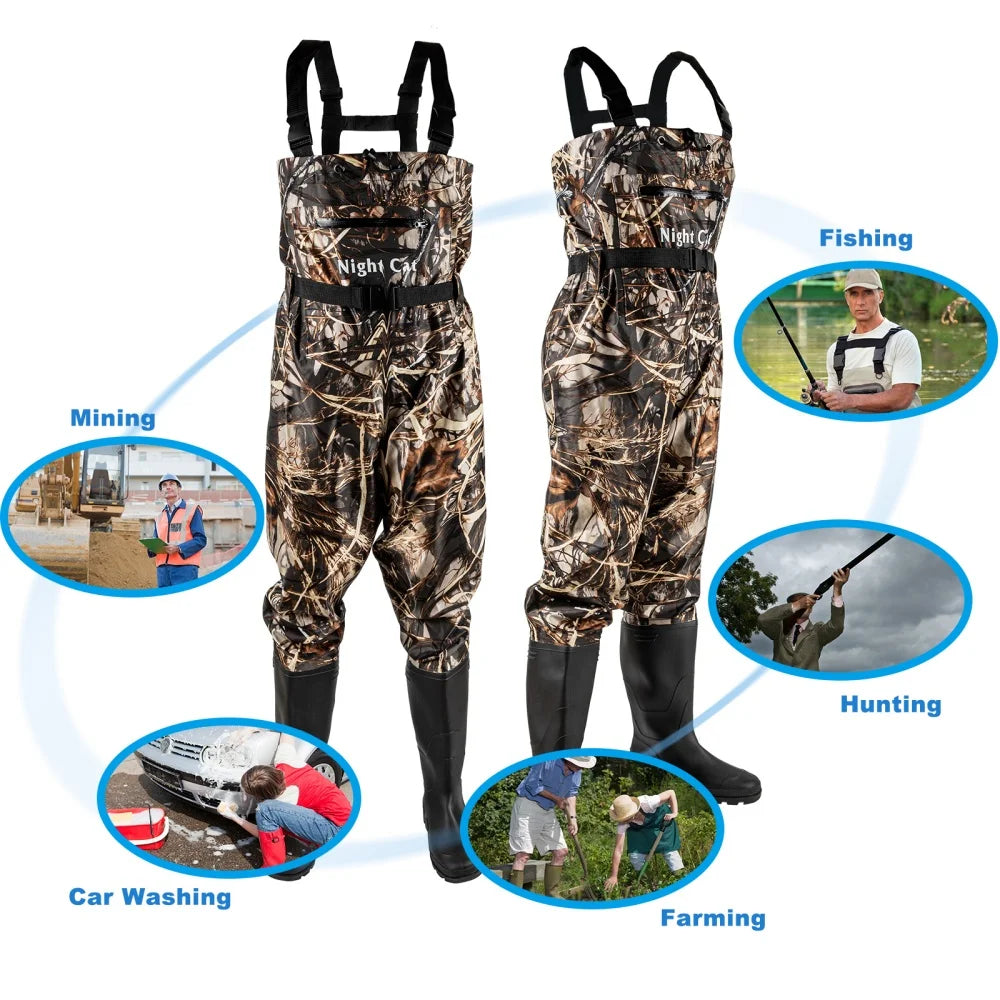Night Cat Waterproof Chest Fishing Waders With Bootfoot