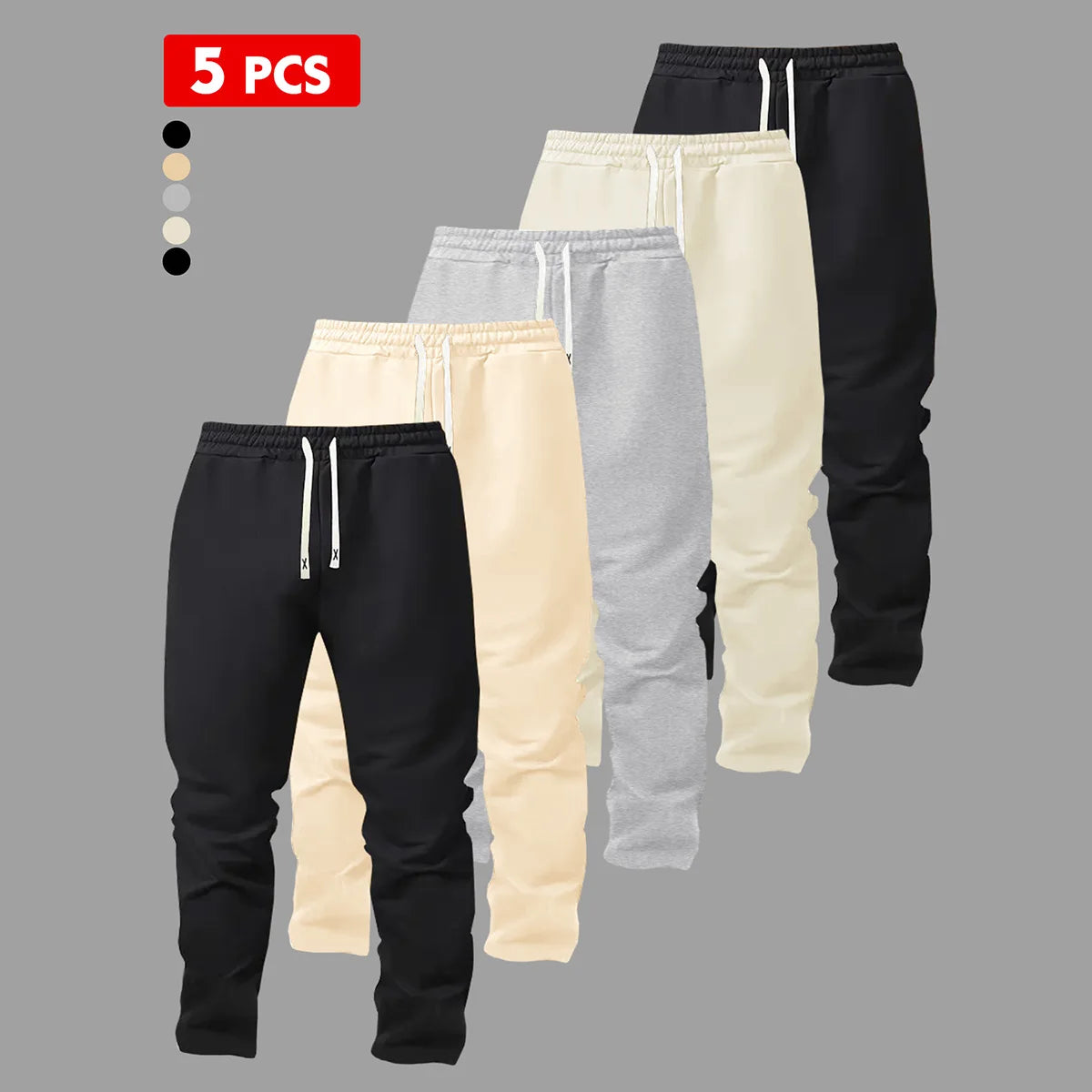 Men's Casual Sports Jogger Pants With Breathable Drawstring Waist