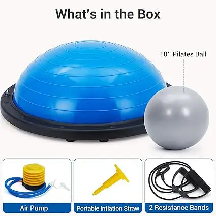 Half Balance Ball Non Slip Base Resistance Bands And Pump