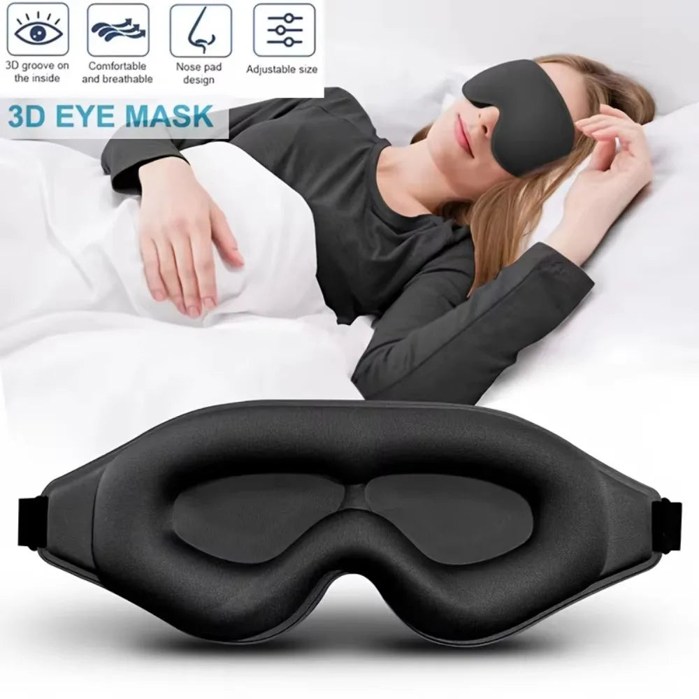 Premium 3D Memory Foam Sleep Eye Mask With Adjustable Straps