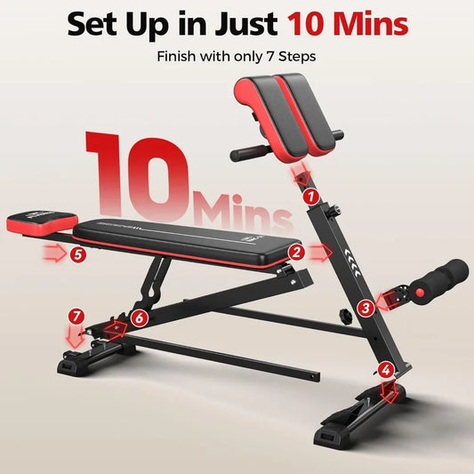 Flybird 4 In 1 Roman Chair And Sit Up Bench