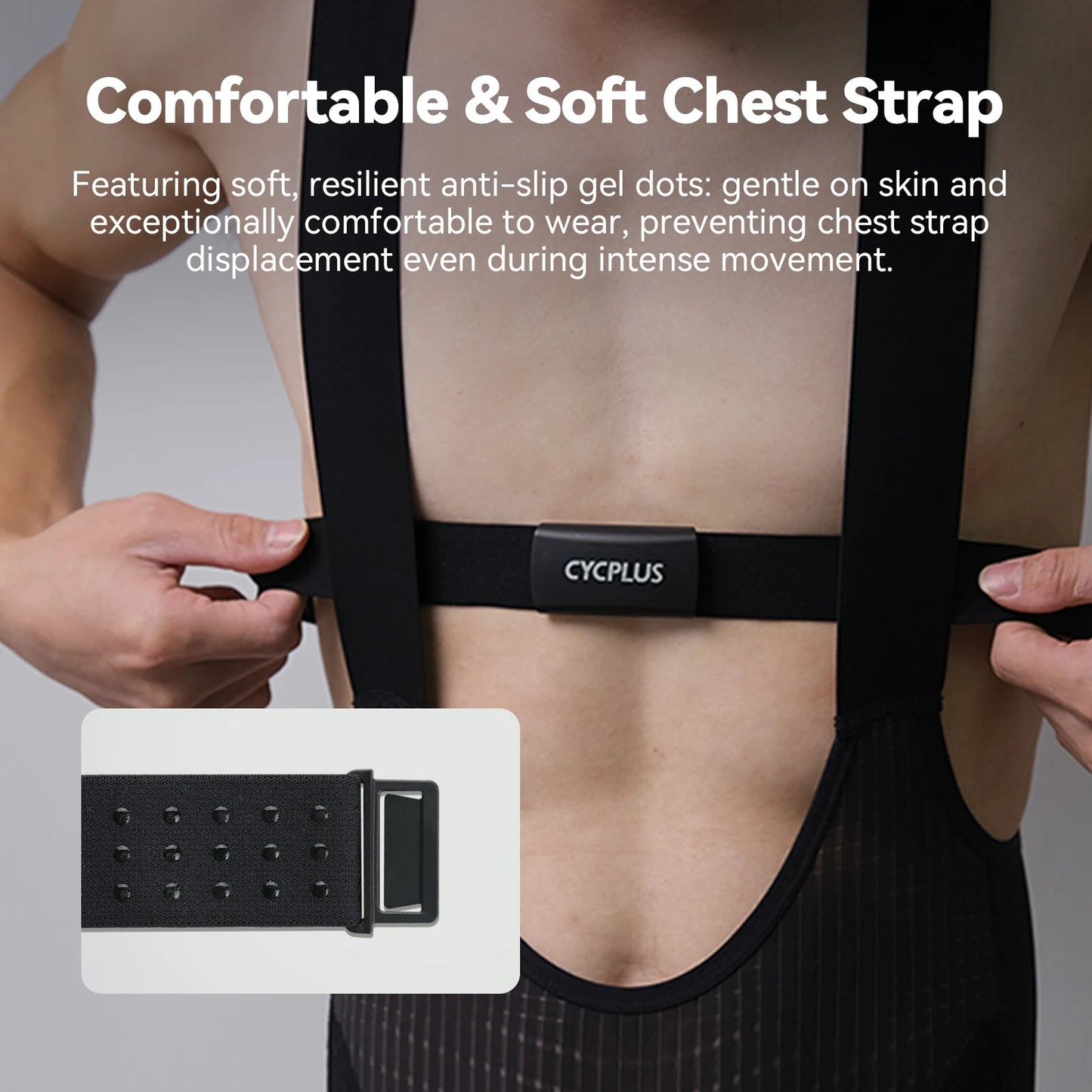CYCPLUS H2 Chest Strap Heart Rate Monitor BLE ANT Plus IPX7 Waterproof